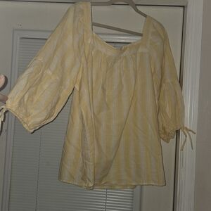 Yellow Striped Women's Top